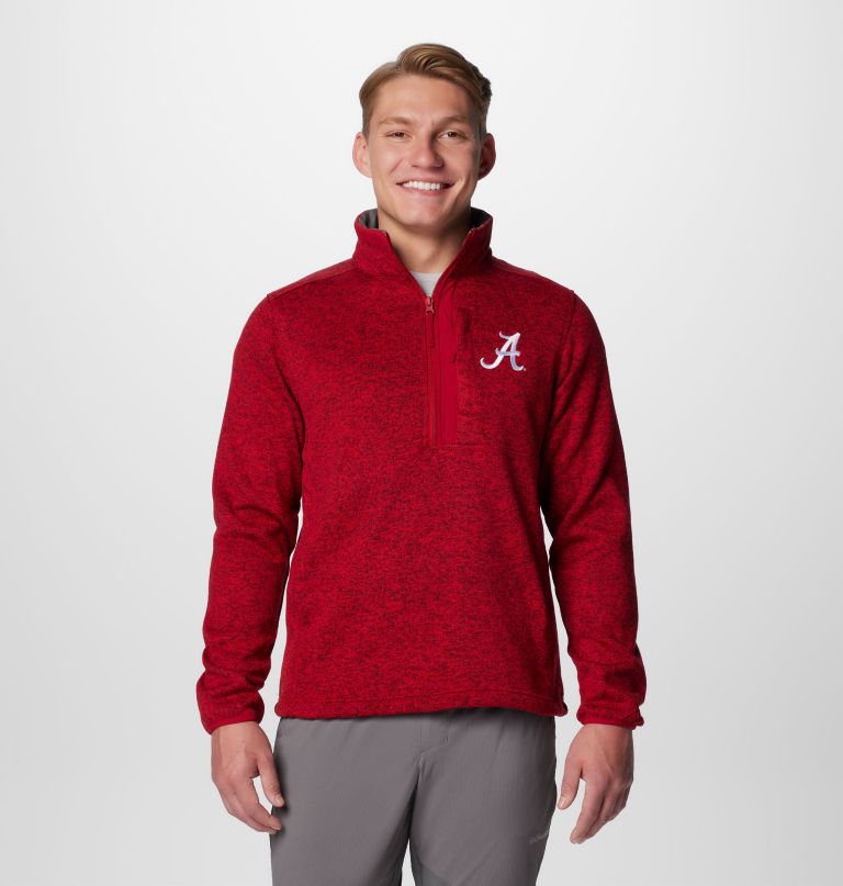 herre college sweater weather fleece halv lynlås pullover - alabama