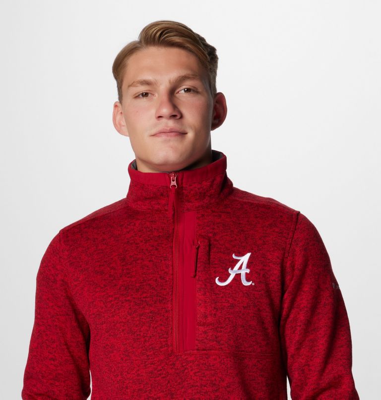 herre college sweater weather fleece halv lynlås pullover - alabama