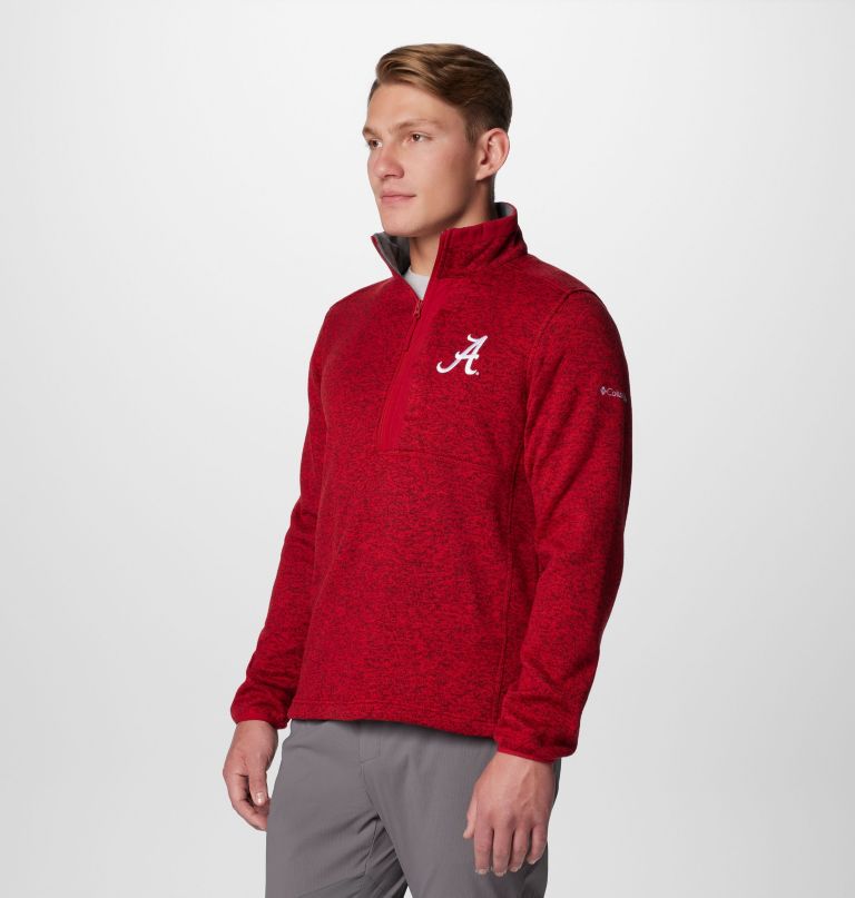 herre college sweater weather fleece halv lynlås pullover - alabama
