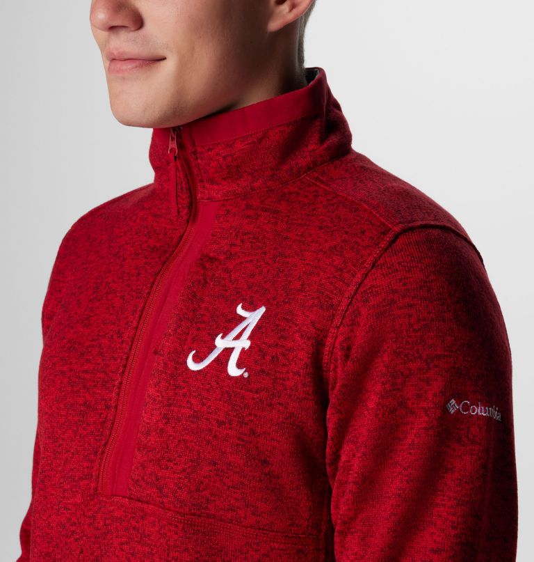herre college sweater weather fleece halv lynlås pullover - alabama