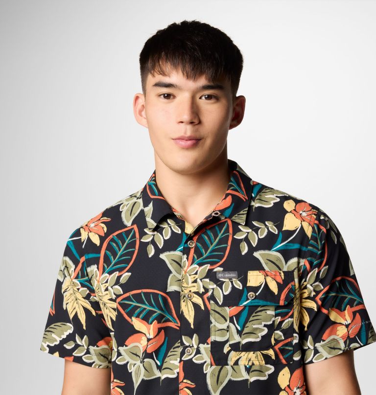 herre tech trail utility printed woven kortærmet skjorte