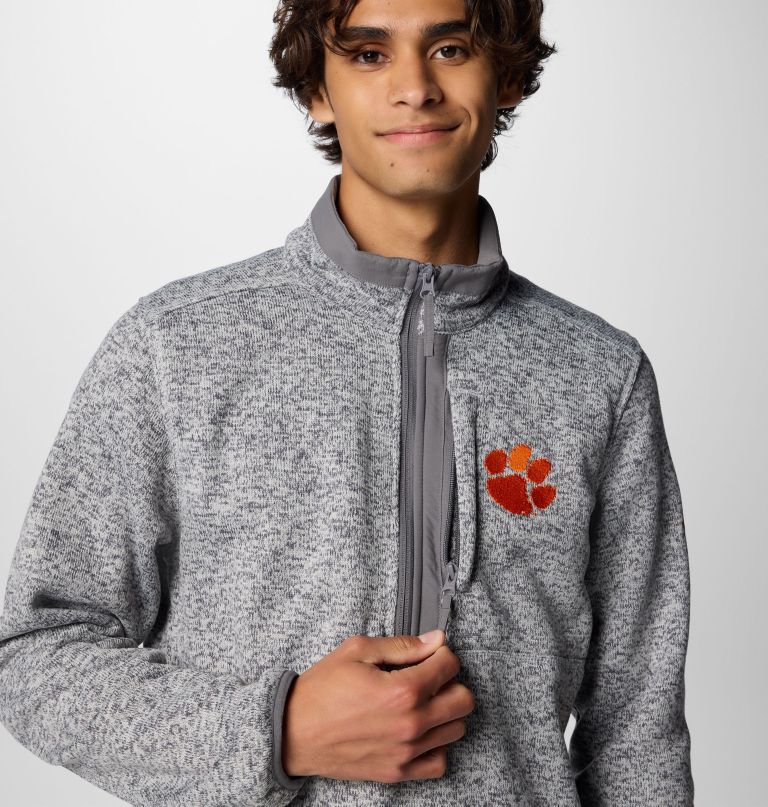 herre college sweater weather fleece halv lynlås pullover - clemson
