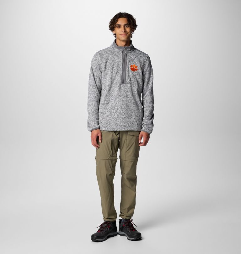 herre college sweater weather fleece halv lynlås pullover - clemson