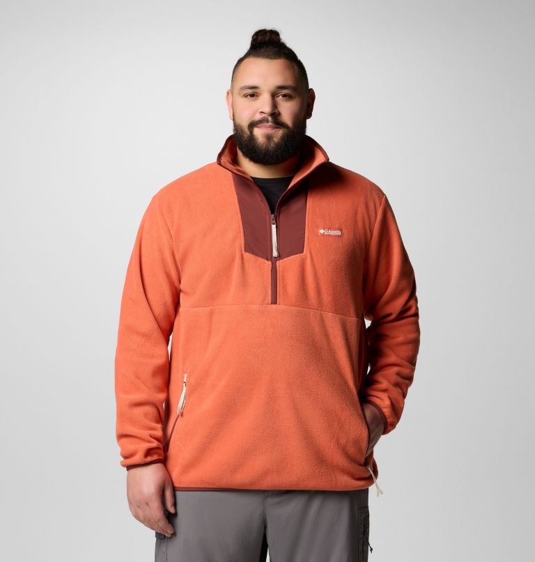 herre sequoia grove fleece med halv lynlås - stor
