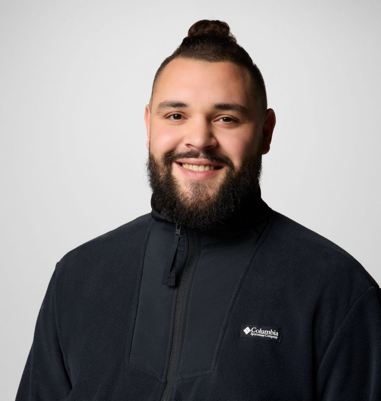 herre sequoia grove fleece med halv lynlås - stor