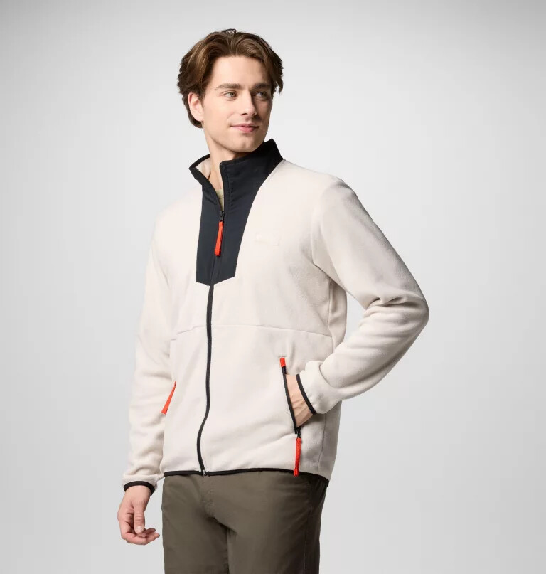 herre sequoia grove fleece med lynlås