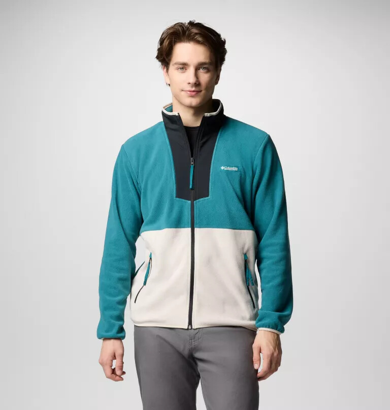 herre sequoia grove fleece med lynlås