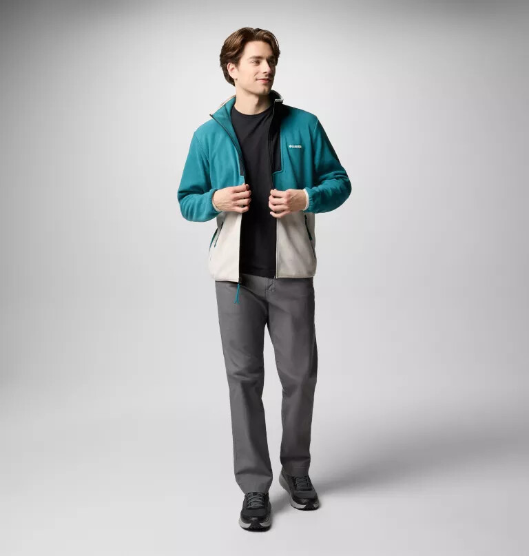 herre sequoia grove fleece med lynlås