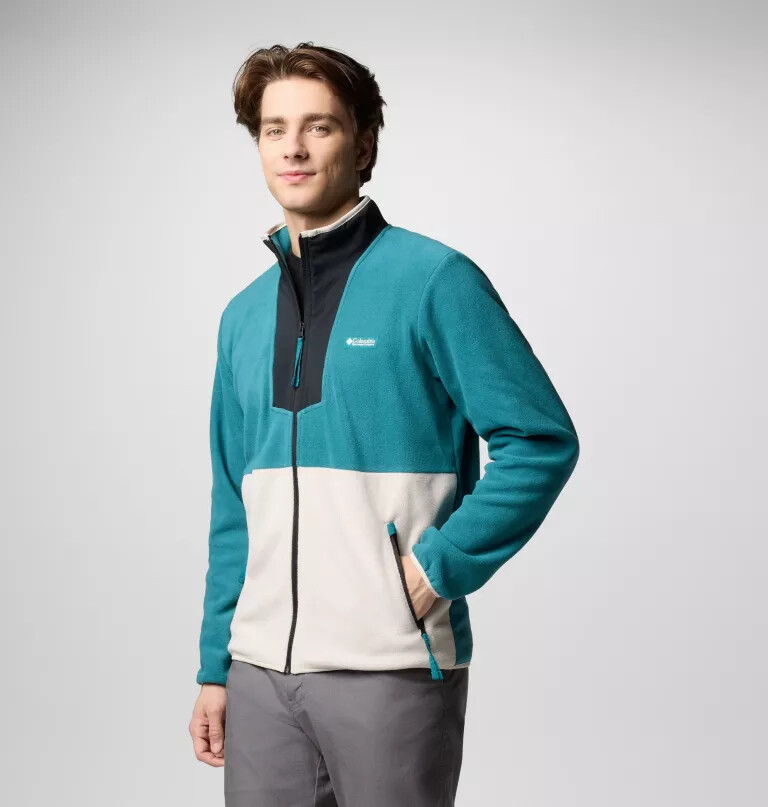 herre sequoia grove fleece med lynlås