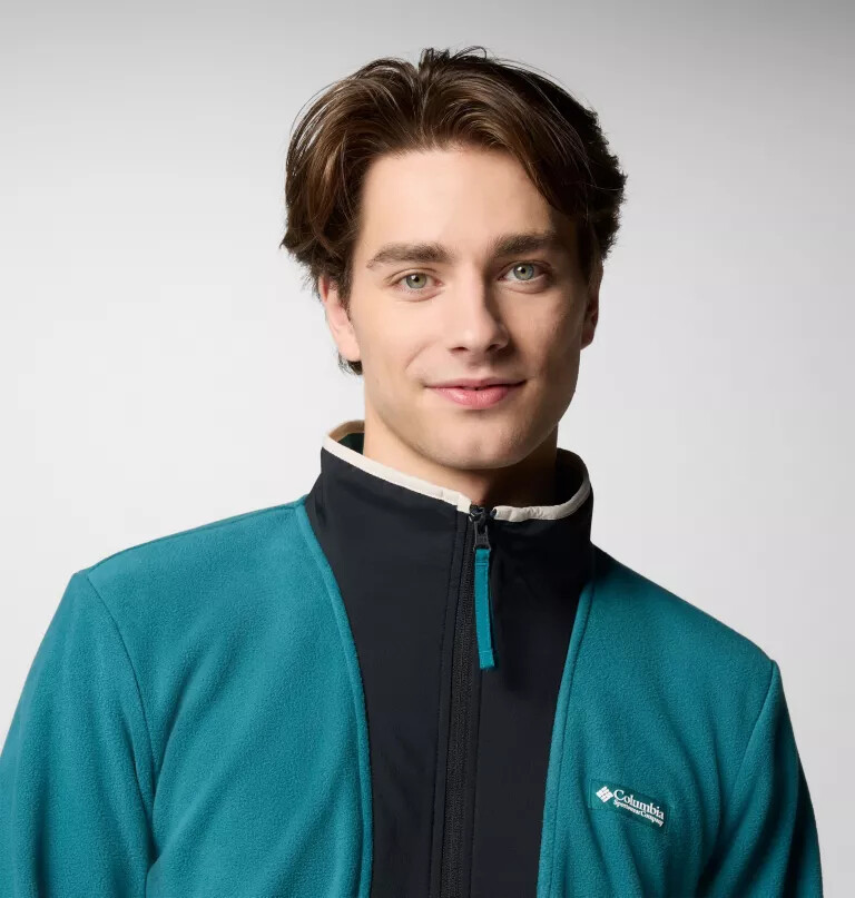 herre sequoia grove fleece med lynlås