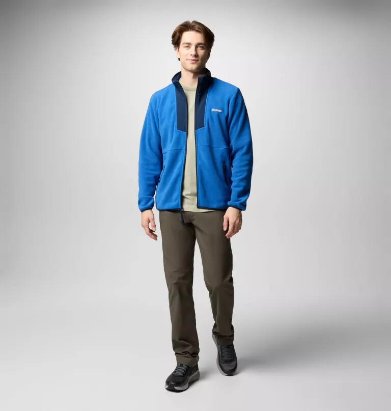 herre sequoia grove fleece med lynlås