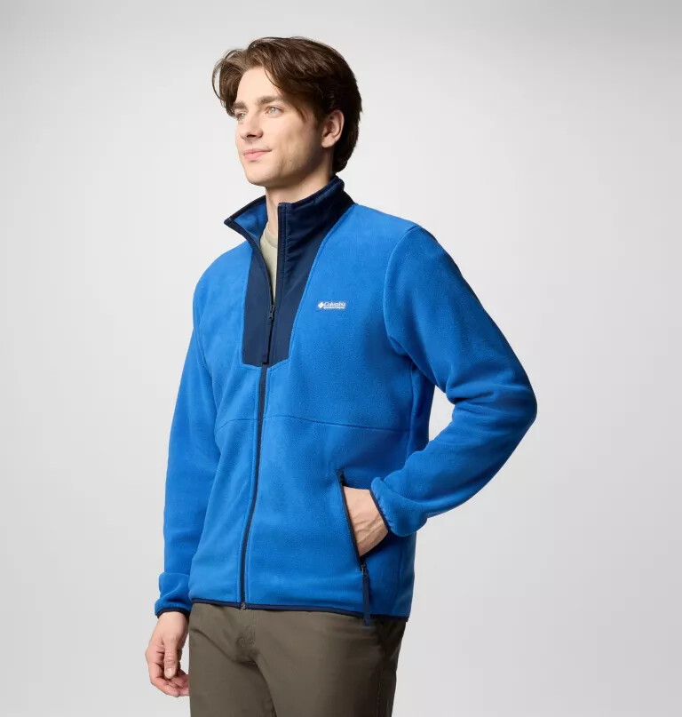 herre sequoia grove fleece med lynlås