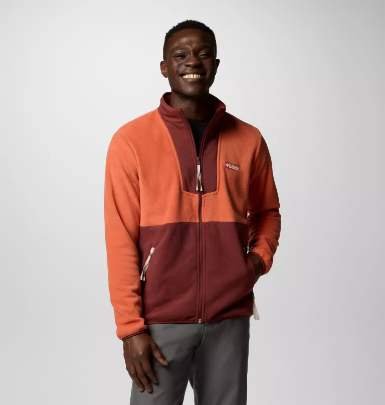 herre sequoia grove fleece med lynlås