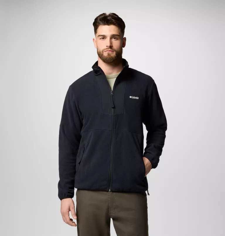 herre sequoia grove fleece med lynlås