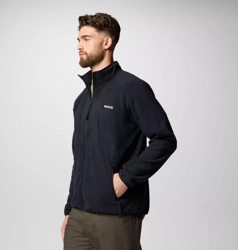 herre sequoia grove fleece med lynlås