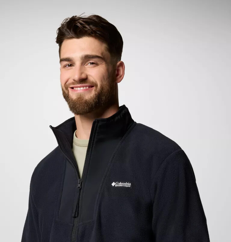 herre sequoia grove fleece med lynlås
