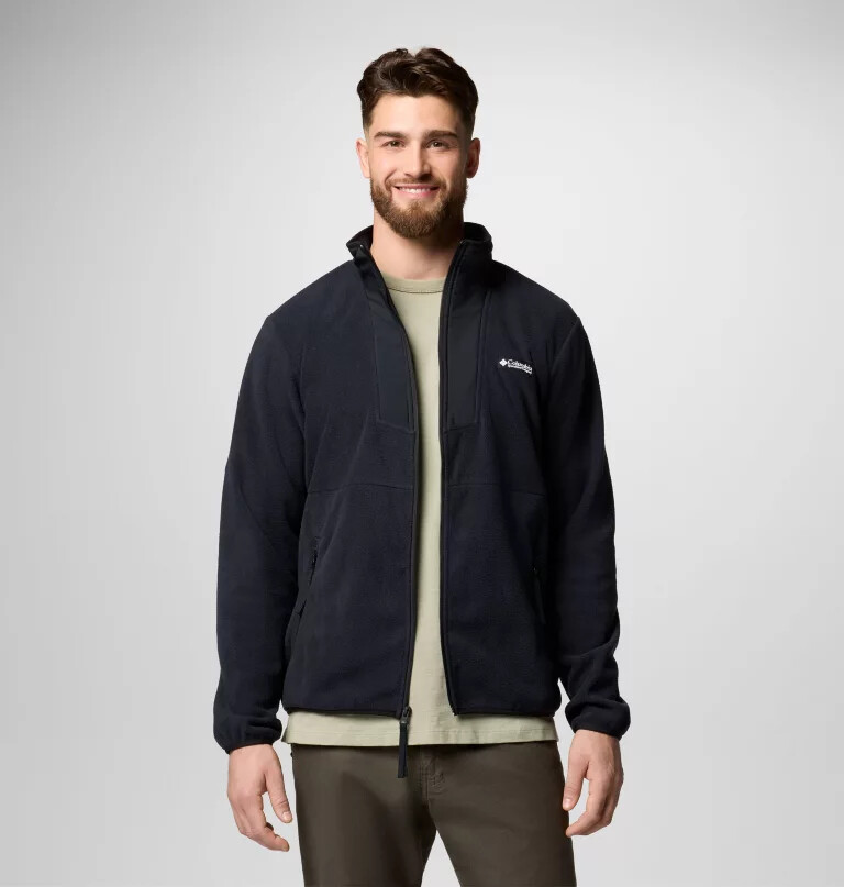 herre sequoia grove fleece med lynlås