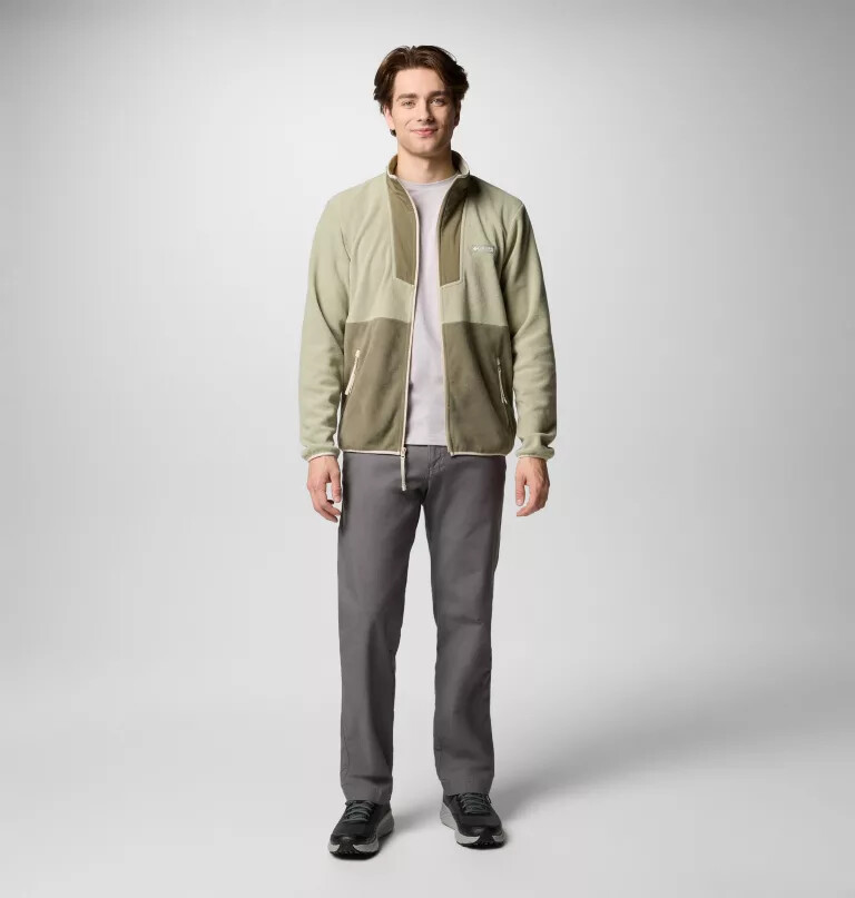 herre sequoia grove fleece med lynlås
