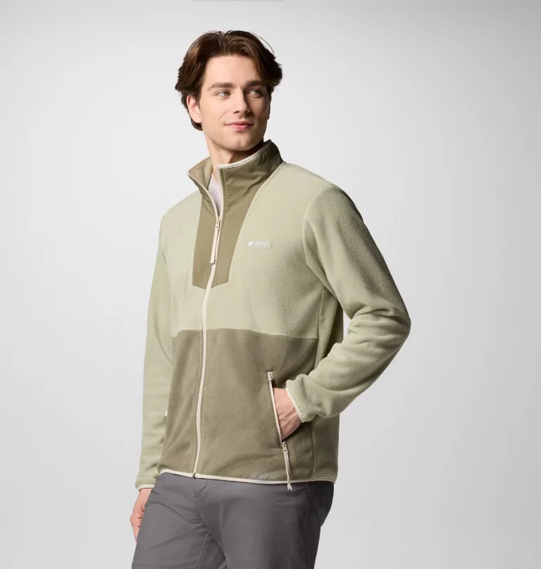 herre sequoia grove fleece med lynlås