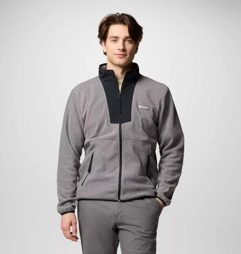 herre sequoia grove fleece med lynlås