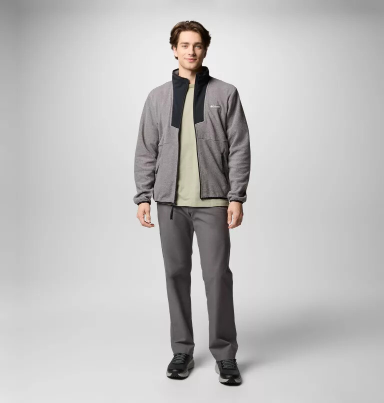 herre sequoia grove fleece med lynlås