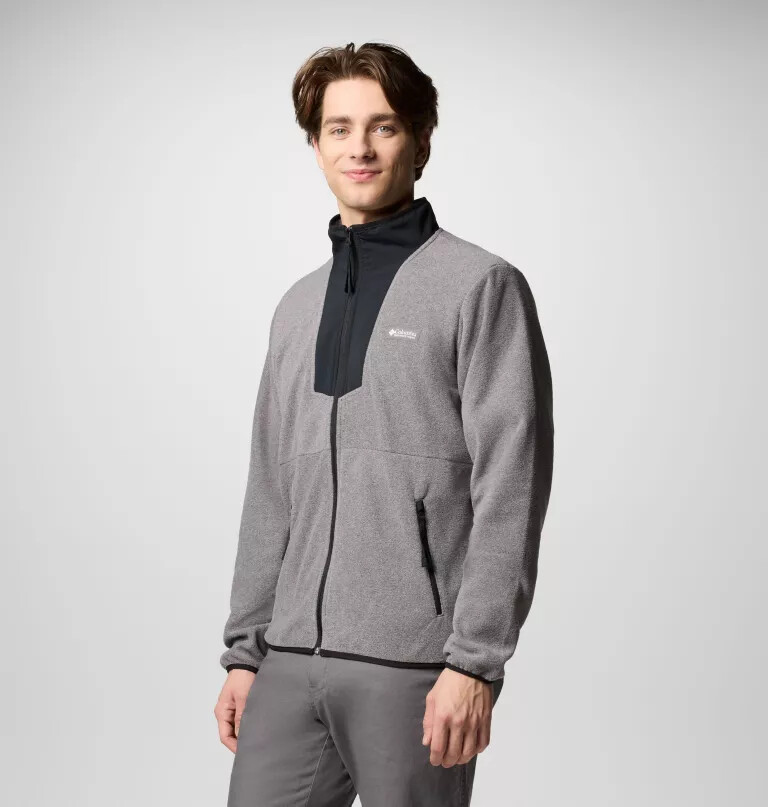 herre sequoia grove fleece med lynlås