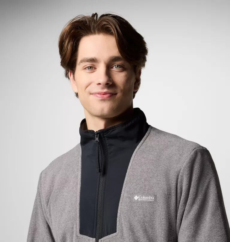 herre sequoia grove fleece med lynlås