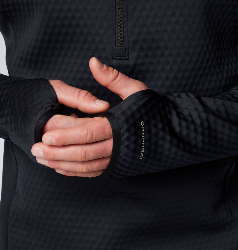herre crystal leaf omni-heat helix halv lynlås pullover