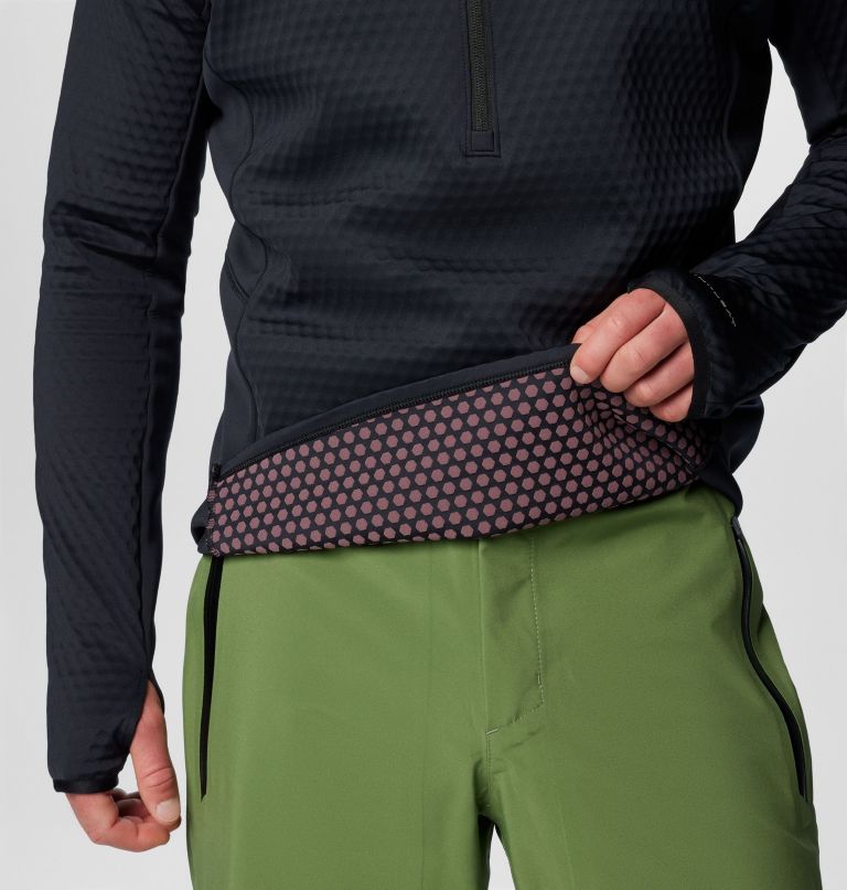 herre crystal leaf omni-heat helix halv lynlås pullover