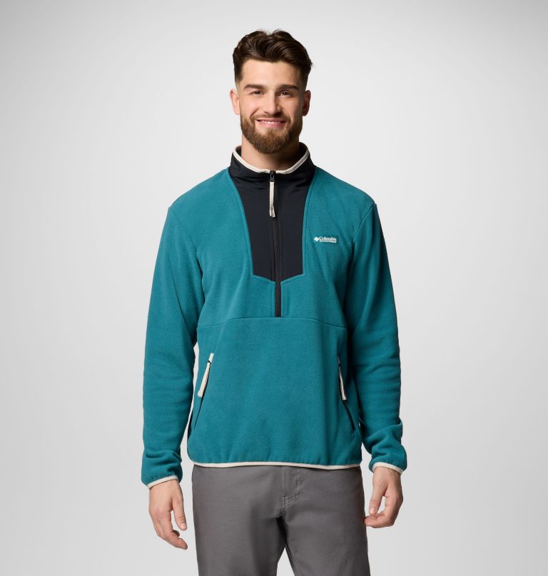 herre sequoia grove fleece med halv lynlås