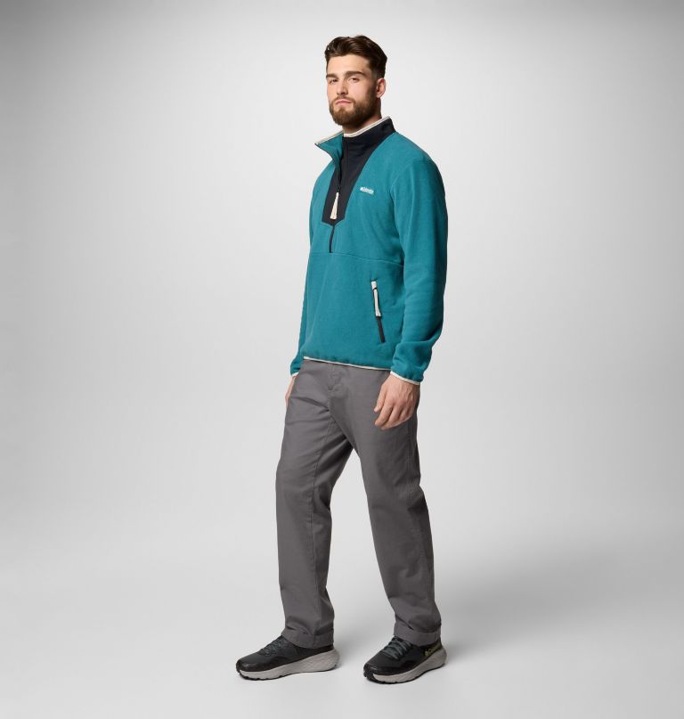 herre sequoia grove fleece med halv lynlås