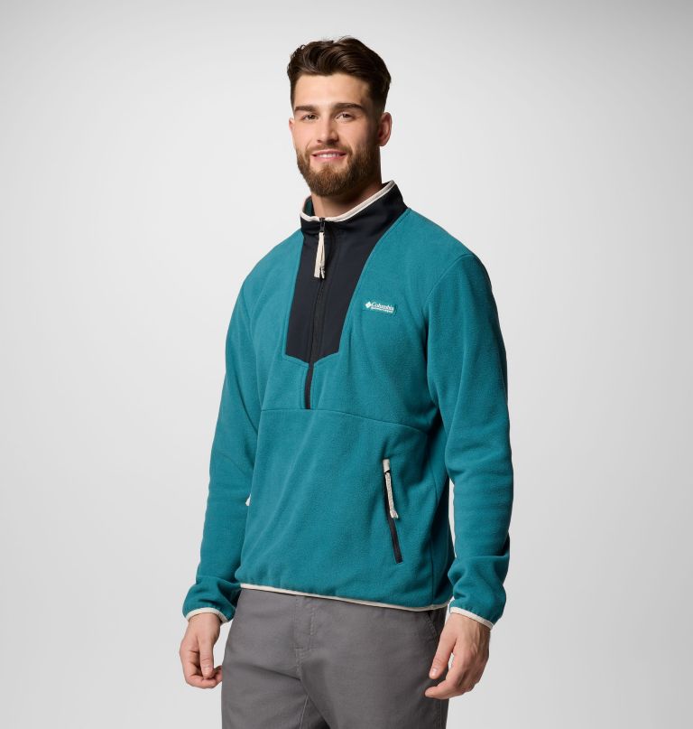 herre sequoia grove fleece med halv lynlås