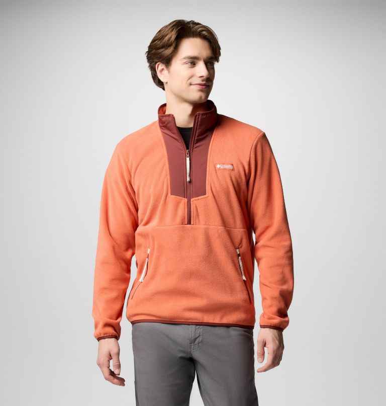 herre sequoia grove fleece med halv lynlås