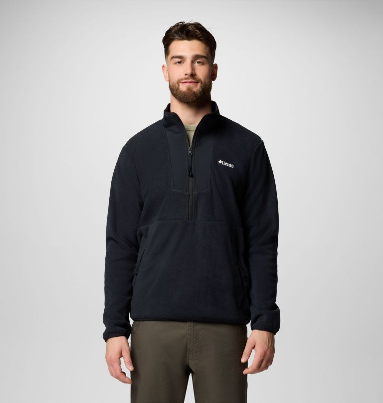 herre sequoia grove fleece med halv lynlås