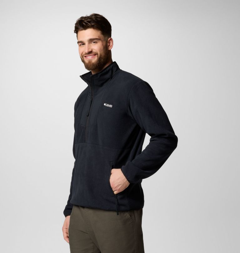 herre sequoia grove fleece med halv lynlås