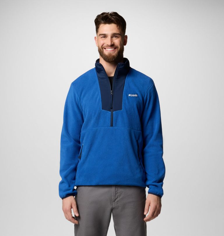 herre sequoia grove fleece med halv lynlås