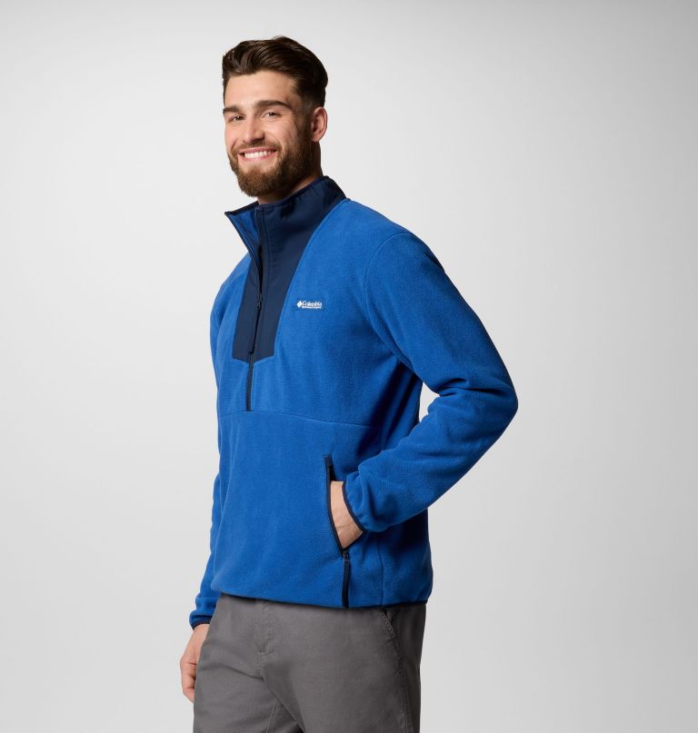 herre sequoia grove fleece med halv lynlås