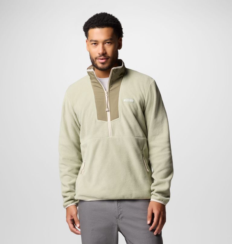 herre sequoia grove fleece med halv lynlås