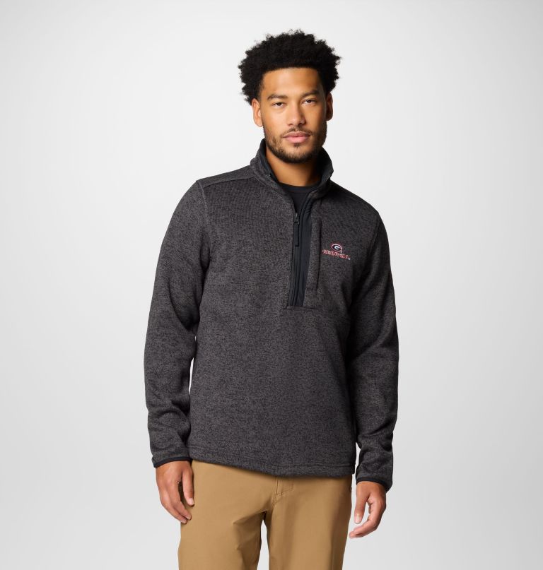 herre college sweater weather fleece halv lynlås pullover - georgia