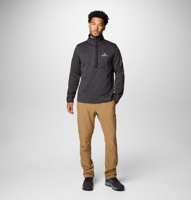 herre college sweater weather fleece halv lynlås pullover - georgia