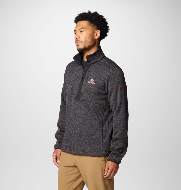 herre college sweater weather fleece halv lynlås pullover - georgia