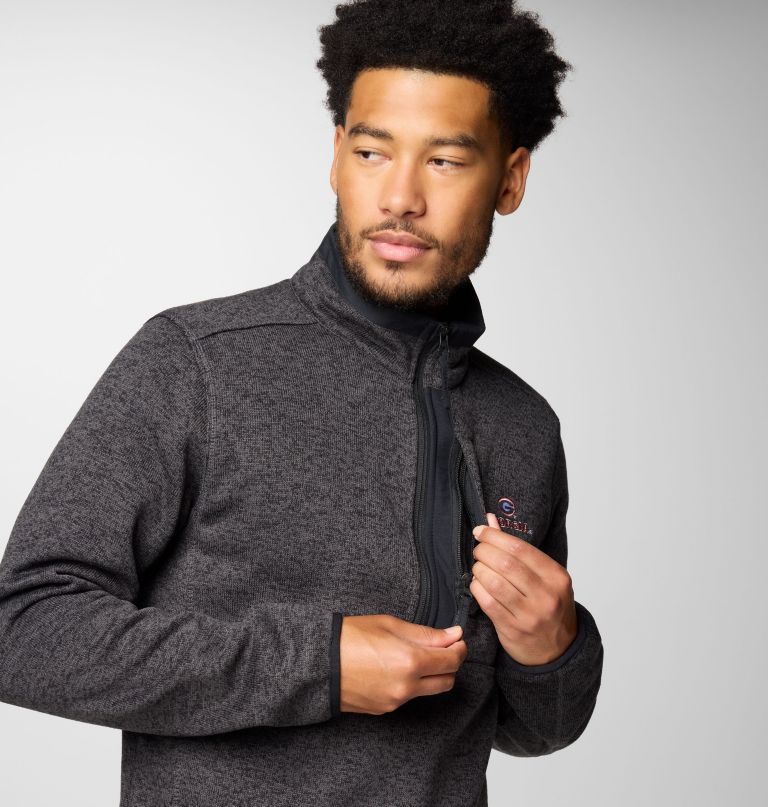 herre college sweater weather fleece halv lynlås pullover - georgia