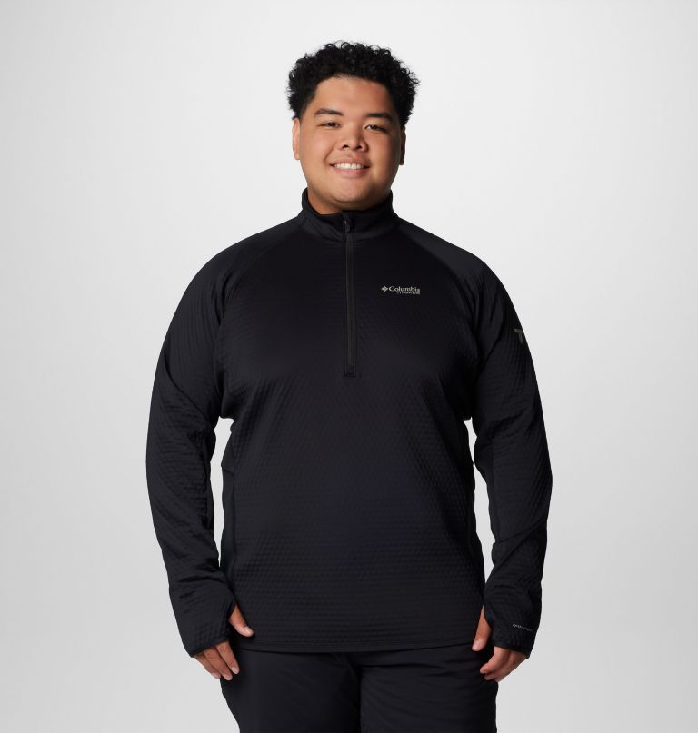 herre crystal leaf omni-heat helix pullover med halv lynlås - stor