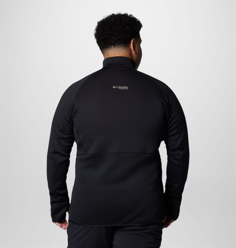 herre crystal leaf omni-heat helix pullover med halv lynlås - stor
