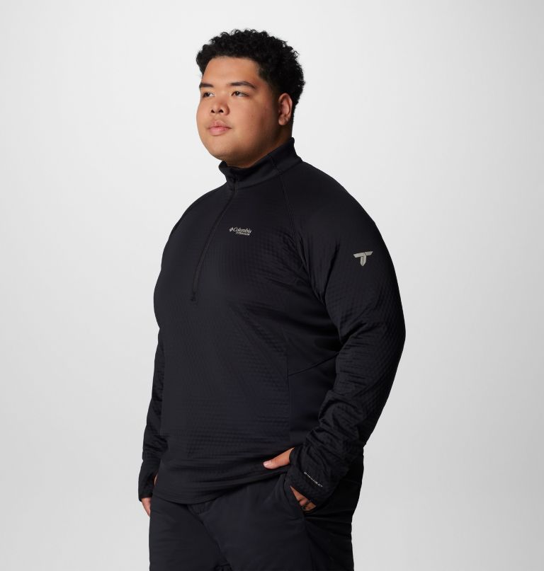 herre crystal leaf omni-heat helix pullover med halv lynlås - stor