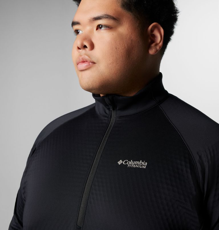 herre crystal leaf omni-heat helix pullover med halv lynlås - stor