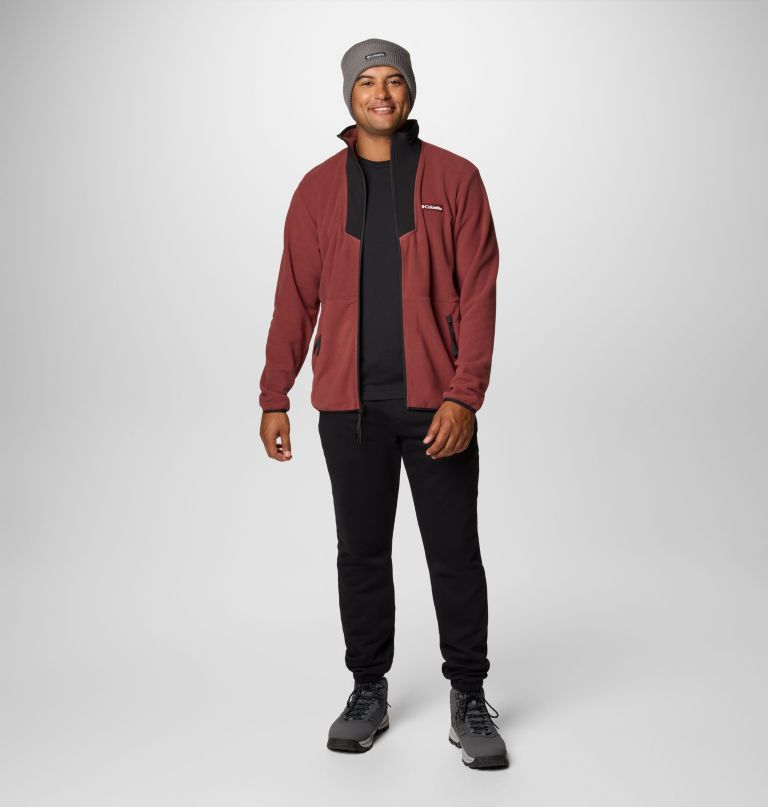 herre sequoia grove fleece med lynlås