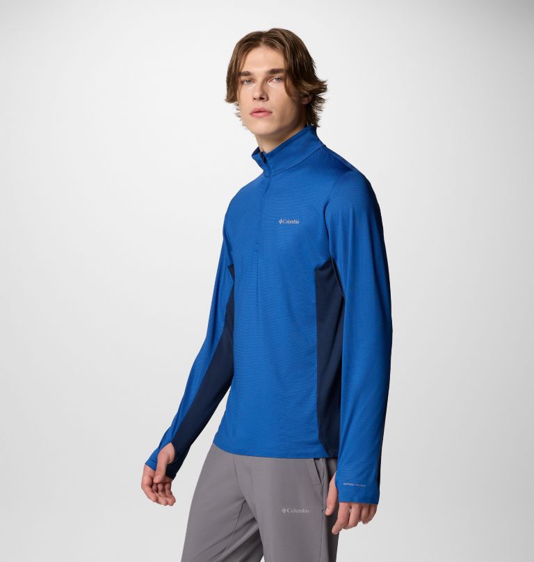herre three pitch kort lynlås t-shirt