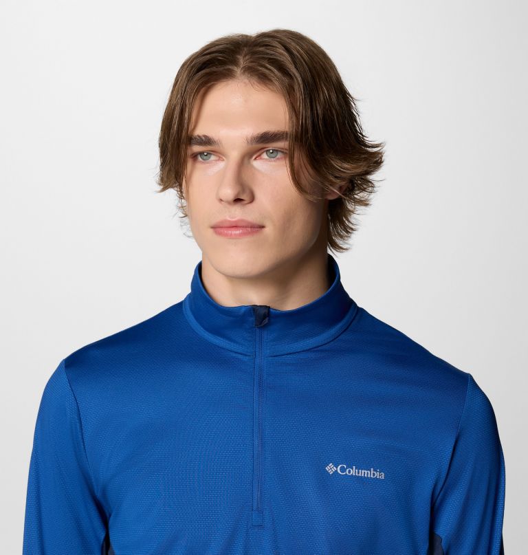 herre three pitch kort lynlås t-shirt