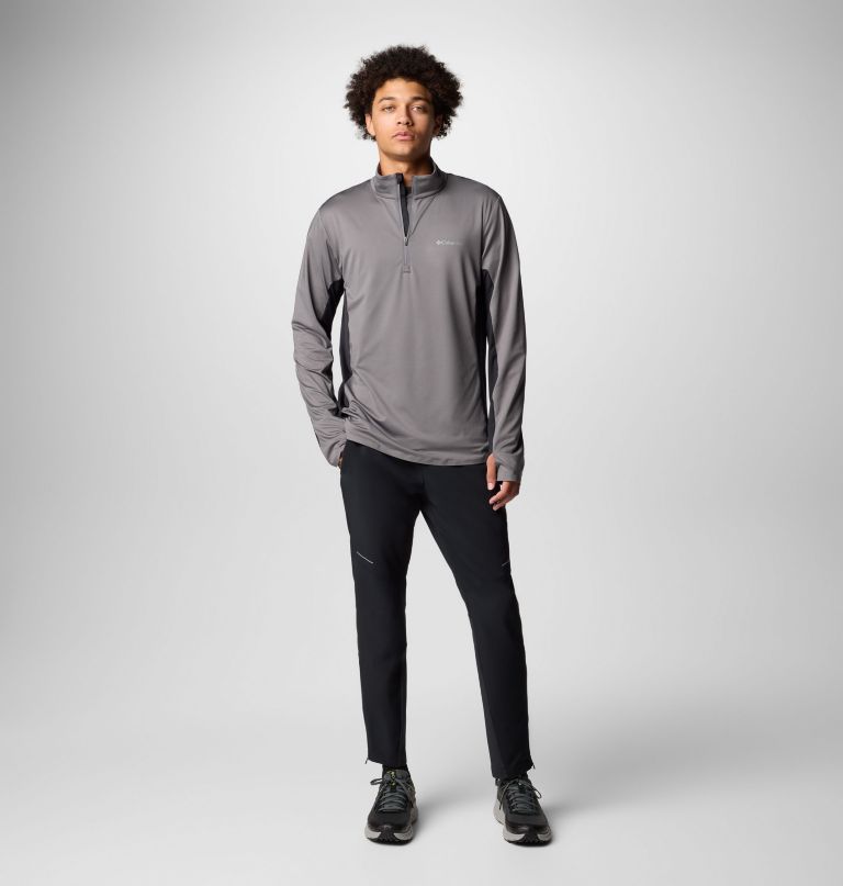 herre three pitch kort lynlås t-shirt